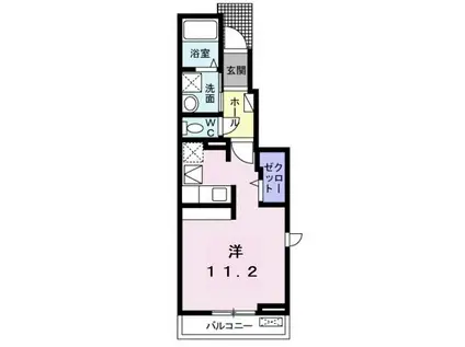 パル ドミール(ワンルーム/1階)の間取り写真