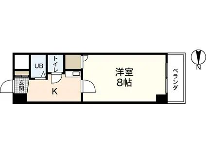 リバーシティオガワ(1K/3階)の間取り写真