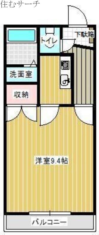 セントラルヒルズ二番館(1K/1階)の間取り写真