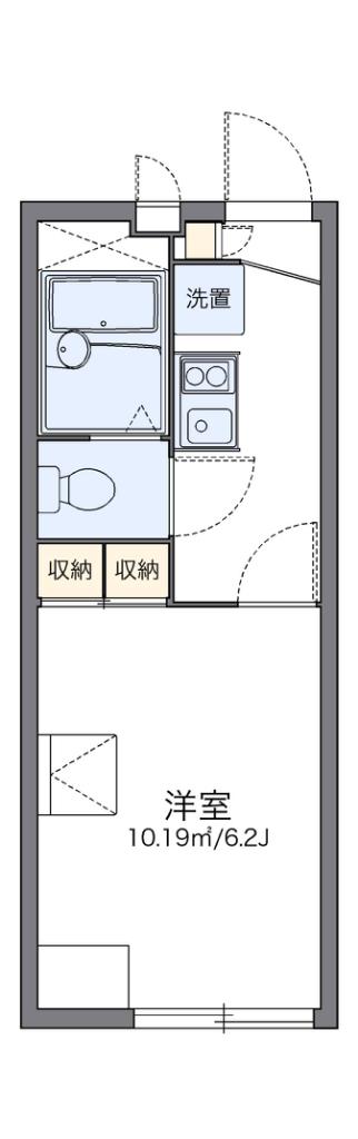 レオパレスヒルズ島台(1K/1階)の間取り写真