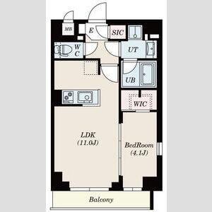 S-RESIDENCE錦糸町サウス(1LDK/8階)の間取り写真