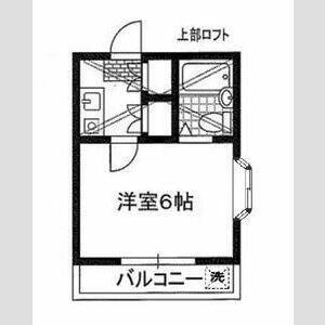 パークサイド岸根(1K/1階)の間取り写真