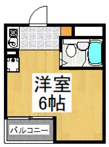 オークビル(ワンルーム/4階)の間取り写真