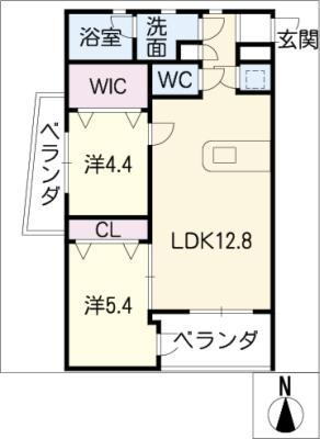 SKBUILDING-9S棟(2LDK/2階)の間取り写真