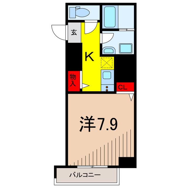 CAPRICORN(1K/2階)の間取り写真