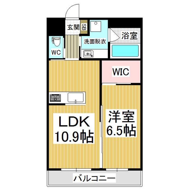マンションブロッサム(1LDK/3階)の間取り写真