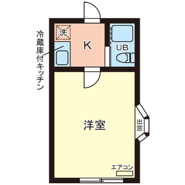 レスポアール南町田(1K/1階)の間取り写真