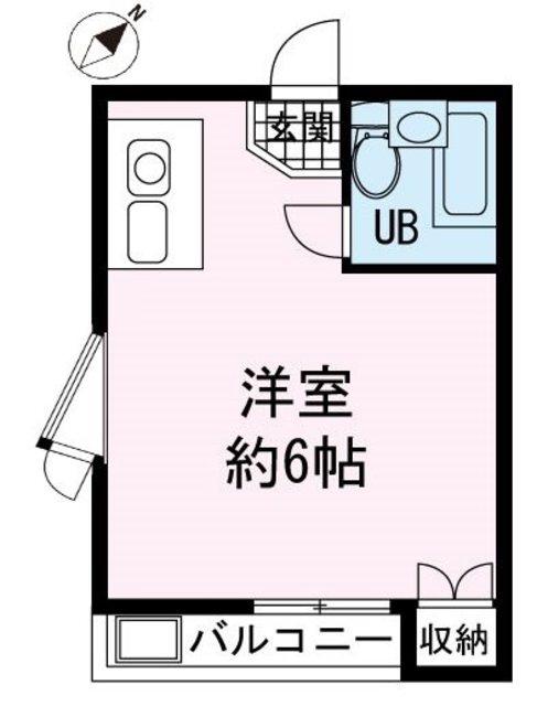 レスパーニャヨシノB棟(1K/2階)の間取り写真