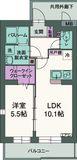 サニーリヴK(1LDK/3階)の間取り写真