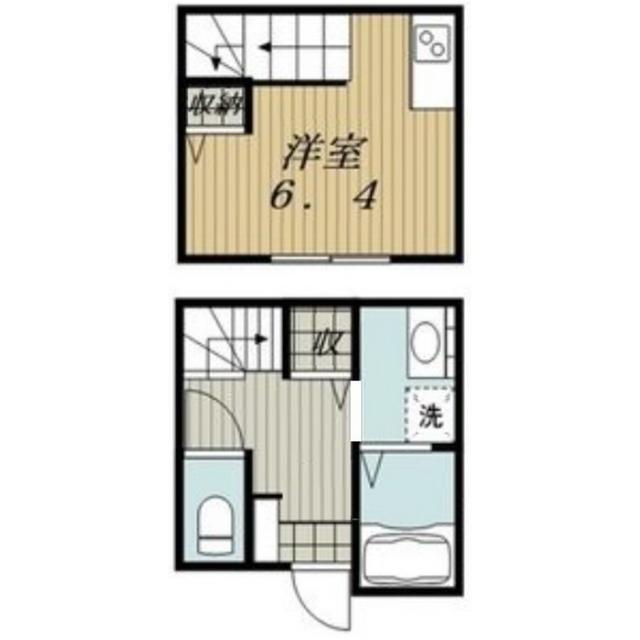 KS I(1K/1階)の間取り写真