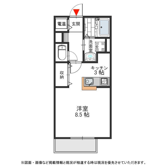 ボナールハイツ(1K/1階)の間取り写真