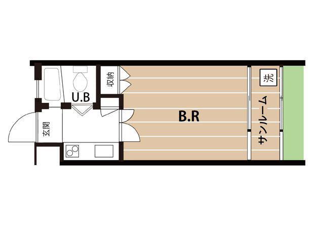 ICMマンション(1K/1階)の間取り写真