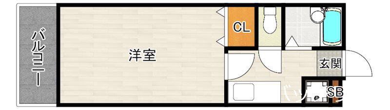 イーストパーク21(1K/3階)の間取り写真