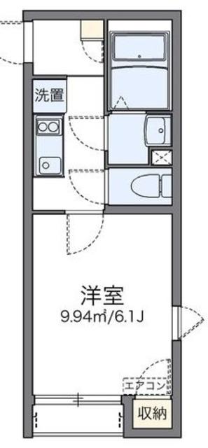 レオネクストライネ(1K/1階)の間取り写真