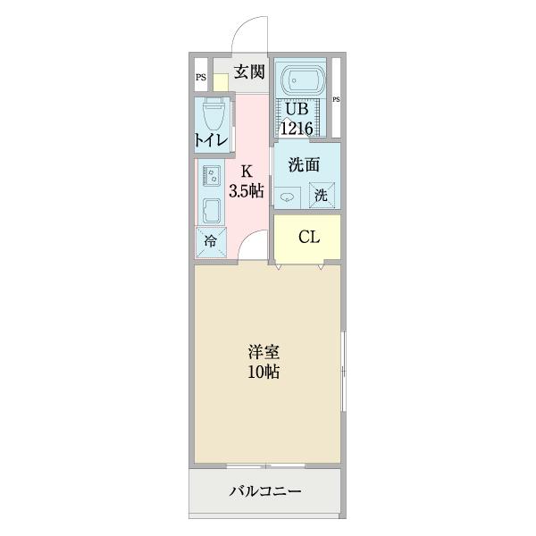 FLECHIR COURT 森下町(1K/4階)の間取り写真
