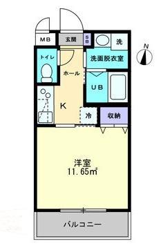 LAVITA扇町 ラヴィータ扇町(1K/2階)の間取り写真