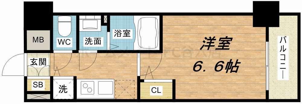 プレサンス梅田北オール(1K/3階)の間取り写真