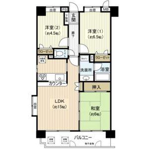 コアマンション藤崎(3LDK/3階)の間取り写真