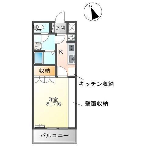 ベル ルージュ(1K/2階)の間取り写真
