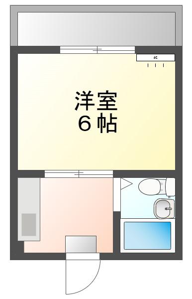 ワールドハイツ(1K/3階)の間取り写真
