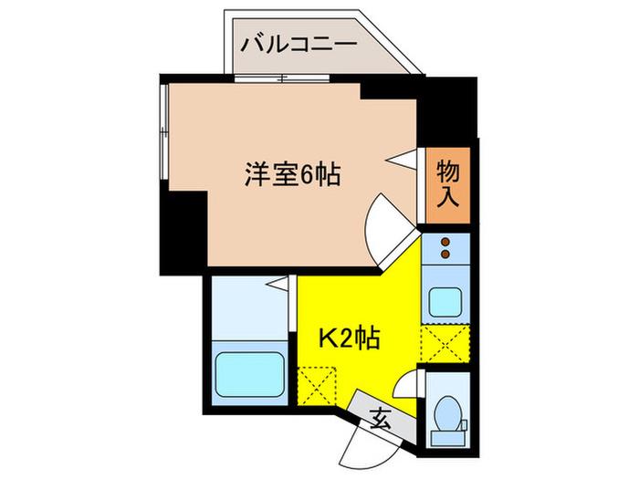 ・・・ル・リオン初台(1K/8階)の間取り写真