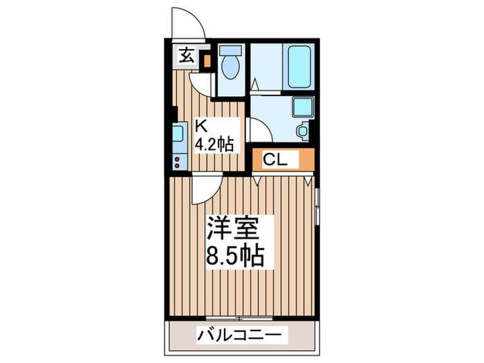 グレイス大和(1K/3階)の間取り写真