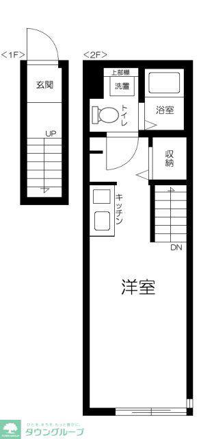 西大井テラス(ワンルーム/1階)の間取り写真