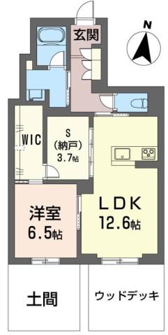 ウェルビー 103(1SLDK/1階)の間取り写真