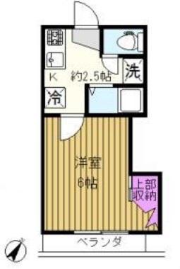 コーポクリエラ(1K/2階)の間取り写真