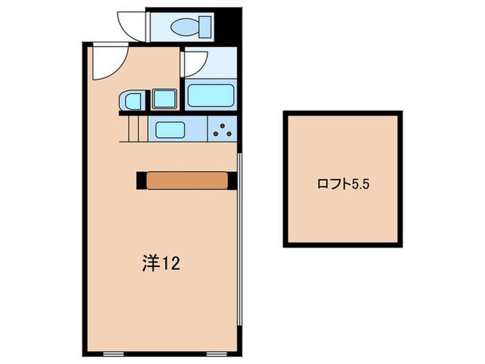 COTTAGE-S(ワンルーム/2階)の間取り写真