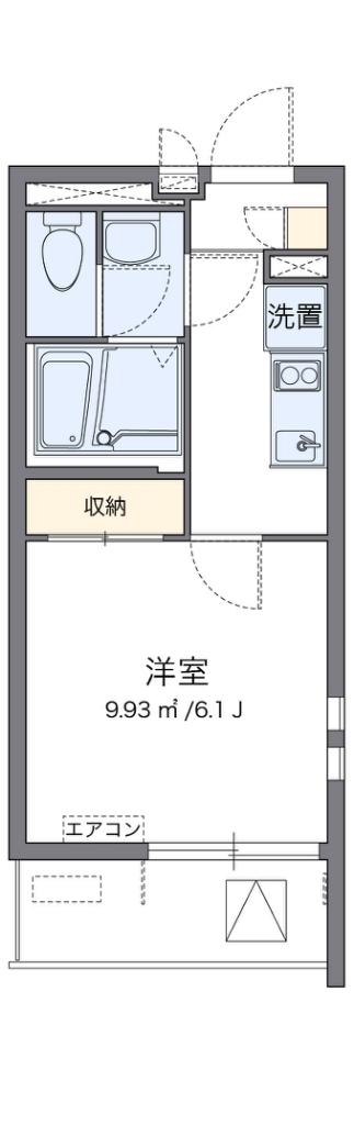 クレイノ梅香(1K/4階)の間取り写真