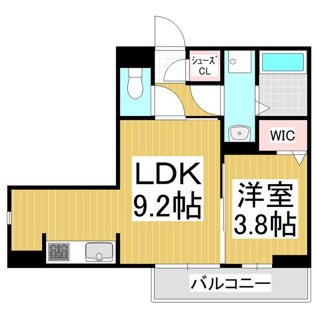 GRAND D-ROOM女鳥羽(1LDK/2階)の間取り写真
