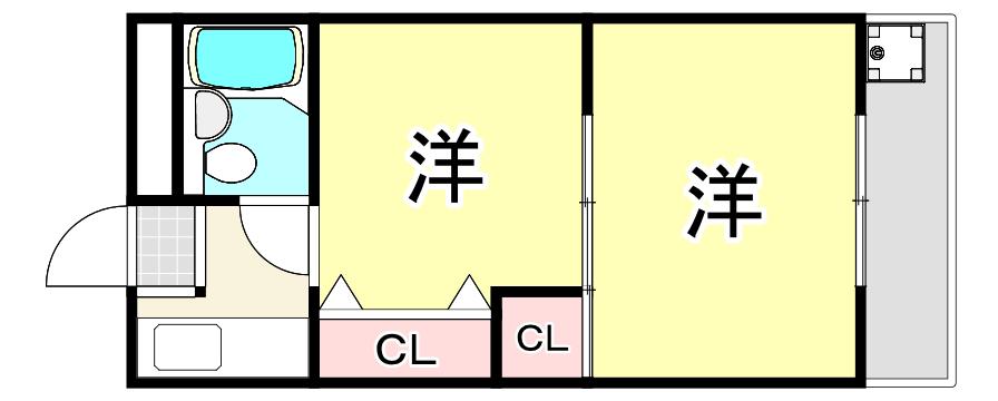 アルカディアマーユ(2K/3階)の間取り写真