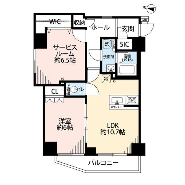 プレール・ドゥーク板橋舟渡(1SLDK/2階)の間取り写真