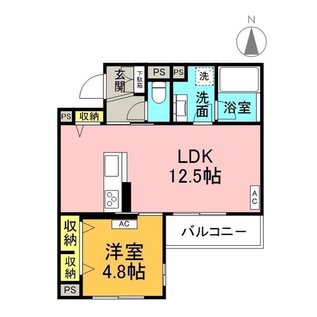ブリスコート(1LDK/2階)の間取り写真