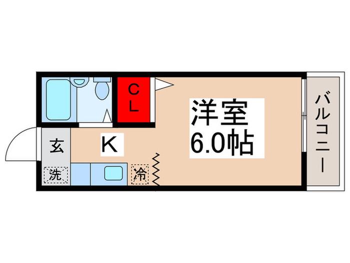 キャッスルHIRO(1K/2階)の間取り写真