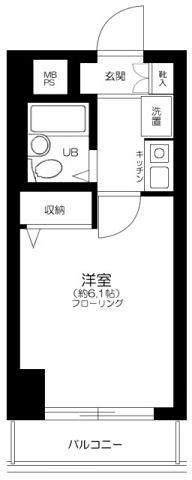 ベルエール代田(1K/2階)の間取り写真