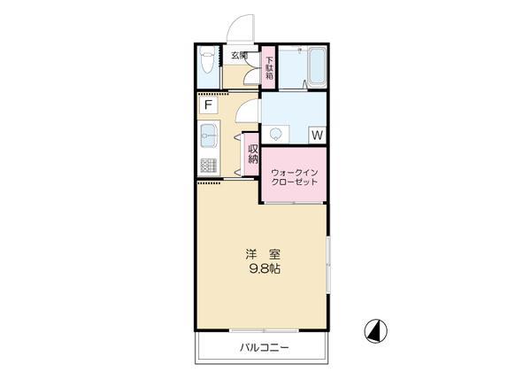 ケニーパレス(1K/3階)の間取り写真