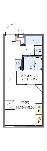 レオパレス南沖野(1K/1階)の間取り写真