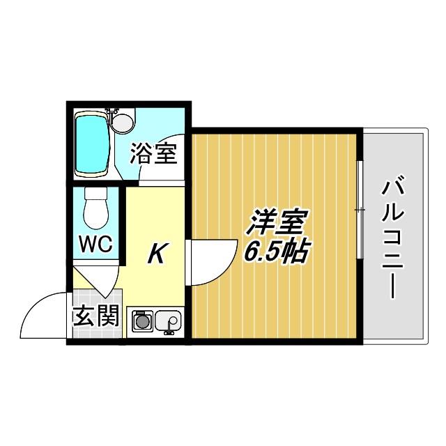 テルコート(1K/3階)の間取り写真