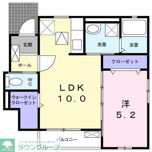 サンライズ(1LDK/1階)の間取り写真