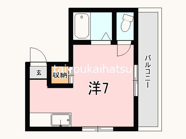 パルティール(ワンルーム/2階)の間取り写真