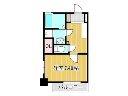 STUDIE小倉離宮(1K/6階)の間取り写真