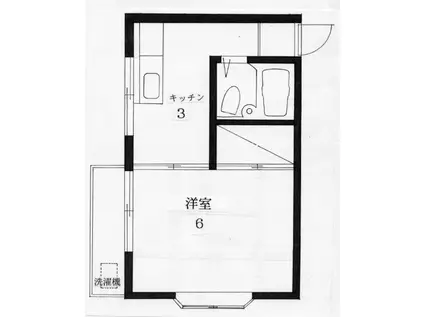 コーポ藤(1K/2階)の間取り写真