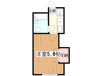 モア鷹の台(1K/1階)の間取り写真