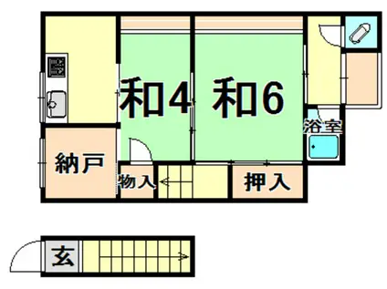 野口文化(2SK/2階)の間取り写真