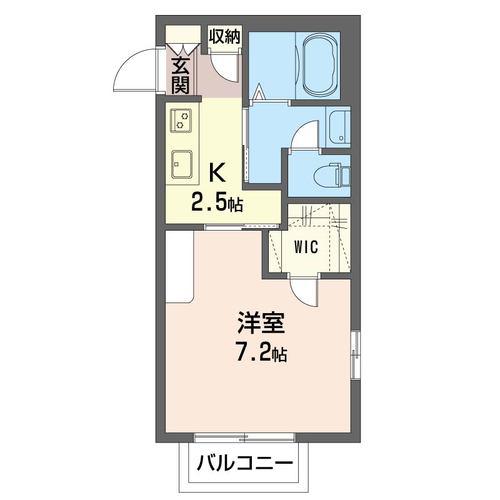 リバティ(1K/1階)の間取り写真