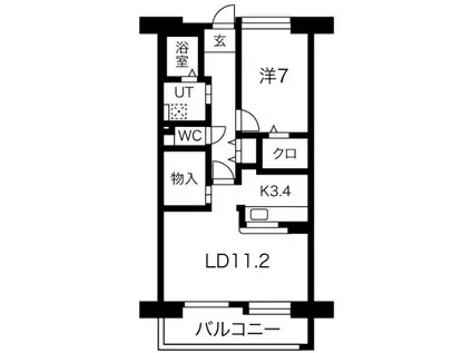 アクティ目黒駅前1棟(1LDK/11階)の間取り写真