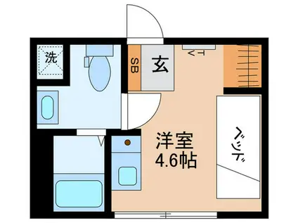 HJ PLACE GINZA イースト(ワンルーム/4階)の間取り写真