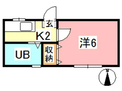 サクラハイツ(1K/2階)の間取り写真